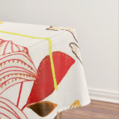 Floral Bloom Blush Gold Sun Pink Waterverf Tafelkleed (Voorbeeld)