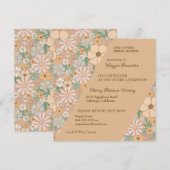 Floral Bloom Bridal Shower Kaart (Voorkant / Achterkant)