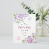 Floral bloom butterflies kaart (Staand voorkant)