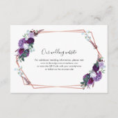 Floral Bloom QR Code Bruiloft Website Informatiekaartje (Voorkant)