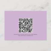Floral Bloom QR Code Bruiloft Website Informatiekaartje (Achterkant)