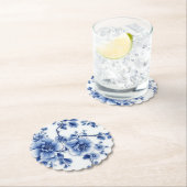 Floral Bloom servetten – Blue Blossom Edition Kartonnen Onderzetters (Insitu)