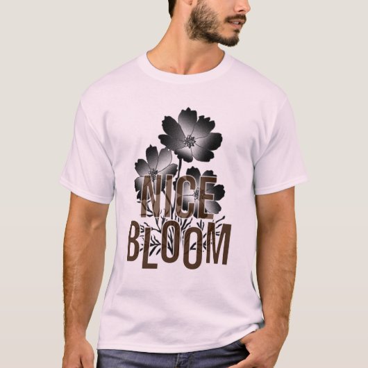 Floral Bloom T-Shirt – Nature Inspired Modern Typo (Voorkant)
