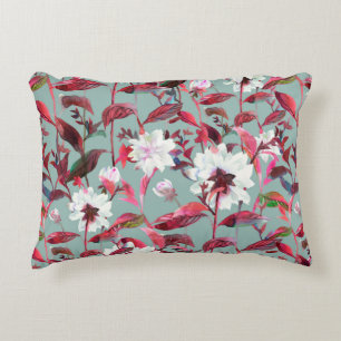 Floral bloom. Waterverf bloemen naadloos. Accent Kussen