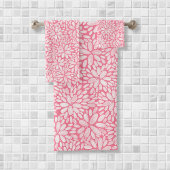 Floral Bloom Waterverf Pattern Bath Towel set Bad Handdoek
