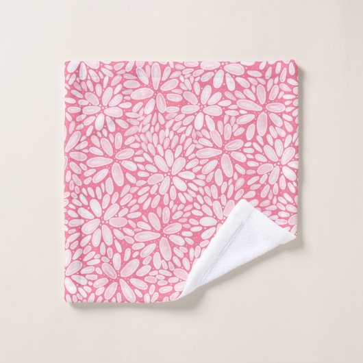 Floral Bloom Waterverf Pattern Bath Towel set Bad Handdoek (Wasdoekje)