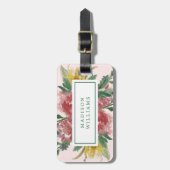 Floral Blooming Flowers Bagagelabel (Voorkant verticaal)
