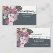 Floral Blooming Spring Garland Woman Benoeming Afsprakenkaartje (Voorkant / Achterkant)