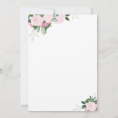 Floral Blooms | Baptisme-uitnodiging Kaart (Achterkant)