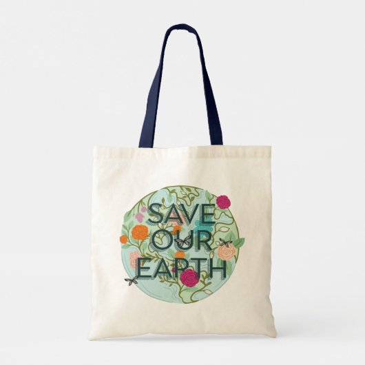 Floral Blooms beschermen en redden onze prachtige  Tote Bag (Achterkant)