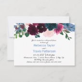 Floral Blooms Blue - 3x5 repetitie Dinner Kaart (Voorkant)