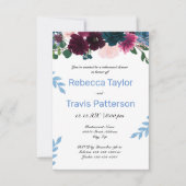 Floral Blooms Blue - 3x5 repetitie Dinner Kaart (Voorkant)