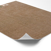 Floral Blooms Burlap Blank Poster (Hoek)