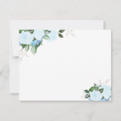 Floral Blooms Burlap Blue Religieuze Hartelijk dan Bedankkaart (Achterkant)