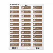 Floral Blooms Burlap retour adreslabel Etiket (Full Sheet)