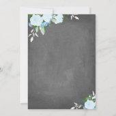 Floral Blooms Chalkboard | Baptisme-uitnodiging Kaart (Achterkant)