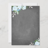 Floral Blooms Chalkboard | Christenuitnodiging Kaart (Achterkant)