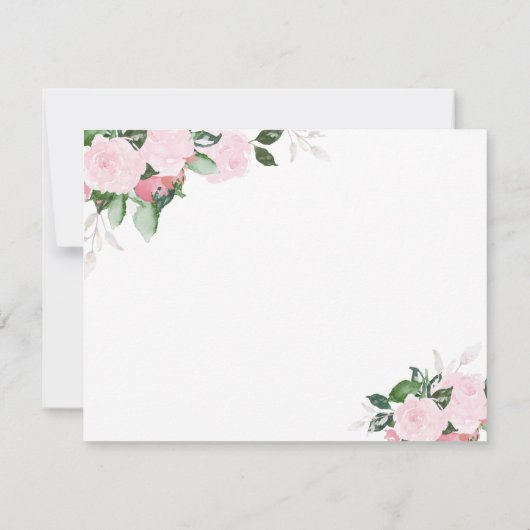 Floral Blooms Chalkboard Religieuze Hartelijk dank Bedankkaart (Achterkant)