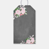 Floral Blooms Chalkboard Religious Dank u Label Cadeaulabel (Achterkant)