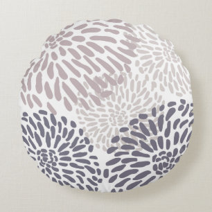 floral blooms dahlia - bladen modern rond kussen