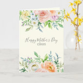Floral Blooms Happy Moederdag Kaart (Gele Bloem)