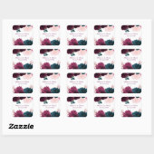 Floral Blooms Plum - Square Sticker (Vel)
