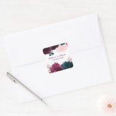Floral Blooms Plum - Square Sticker (Envelop)