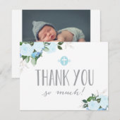 Floral Blooms Religieuze Hartelijk dank Bedankkaart (Voorkant / Achterkant)