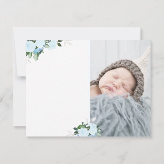 Floral Blooms Religieuze Hartelijk dank voor uw fo Bedankkaart (Achterkant)