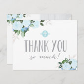 Floral Blooms Religieuze Hartelijk dank voor uw fo Bedankkaart (Voorkant / Achterkant)