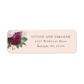 Floral  Blooms Return Address Etiket (Voorkant)
