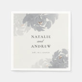 Floral Blooms Waterverf Weddenschap Servet (Voorkant)