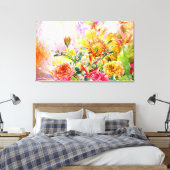Floral Blossom Bloom Wall Art Canvas Afdruk (Insitu (Slaapkamer))