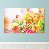 Floral Blossom Bloom Wall Art Canvas Afdruk (Insitu (Houten vloer))