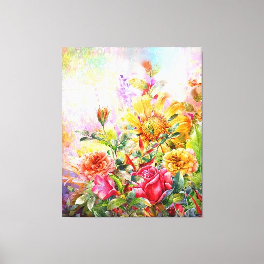 Floral Blossom Bloom Wall Art Canvas Afdruk (Voorkant)