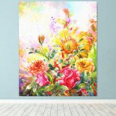 Floral Blossom Bloom Wall Art Canvas Afdruk (Insitu (Houten vloer))