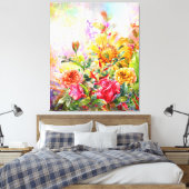 Floral Blossom Bloom Wall Art Canvas Afdruk (Insitu (Slaapkamer))