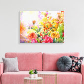 Floral Blossom Bloom Wall Art Canvas Afdruk (Insitu (Woonkamer))