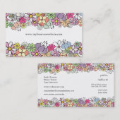 Floral Blossom Elegant Custom Visitekaartje (Voorkant / Achterkant)