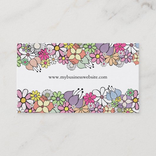 Floral Blossom Elegant Custom Visitekaartje (Voorkant)