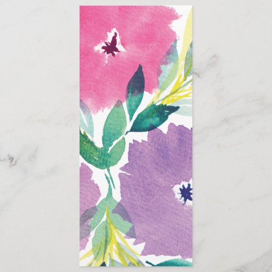 Floral Blossom Menu Kaart (Achterkant)