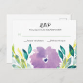 Floral Blossom RSVP-Briefkaart Briefkaart (Voorkant / Achterkant)