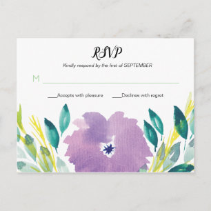 Floral Blossom RSVP-Briefkaart Briefkaart