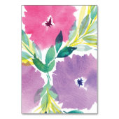 Floral Blossom Table Number Kaart (Achterkant)