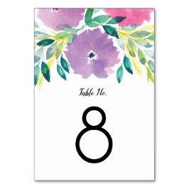 Floral Blossom Table Number Kaart