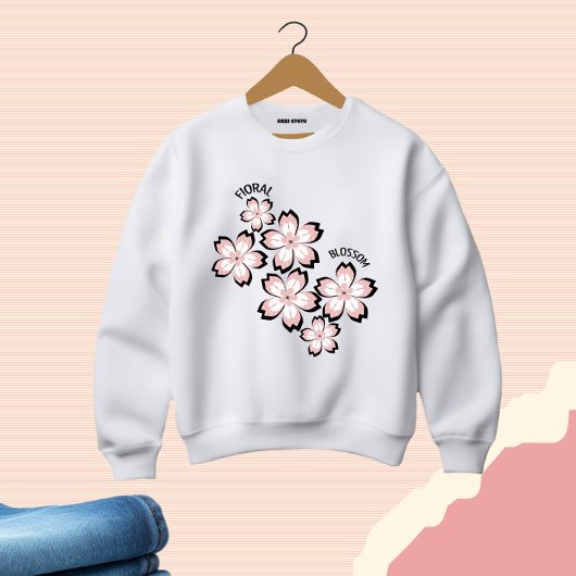 Floral blossom trui