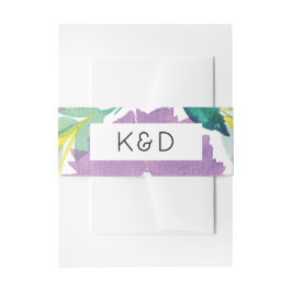 Floral Blossom Wedding Belly Band Uitnodigingen Wikkel