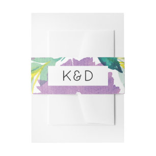 Floral Blossom Wedding Belly Band Uitnodigingen Wikkel