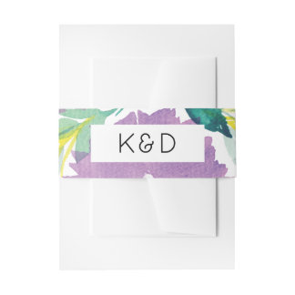 Floral Blossom Wedding Belly Band Uitnodigingen Wikkel