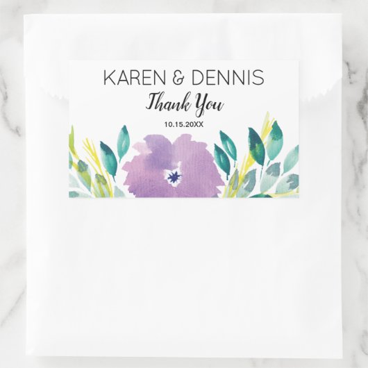 Floral Blossom Wedding Rechthoekige Sticker (Tas)